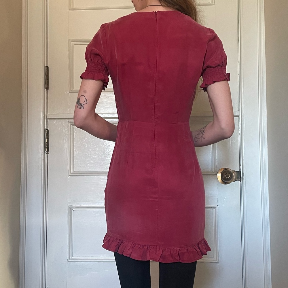 Red Ruched Dress - Picture 5 of 11